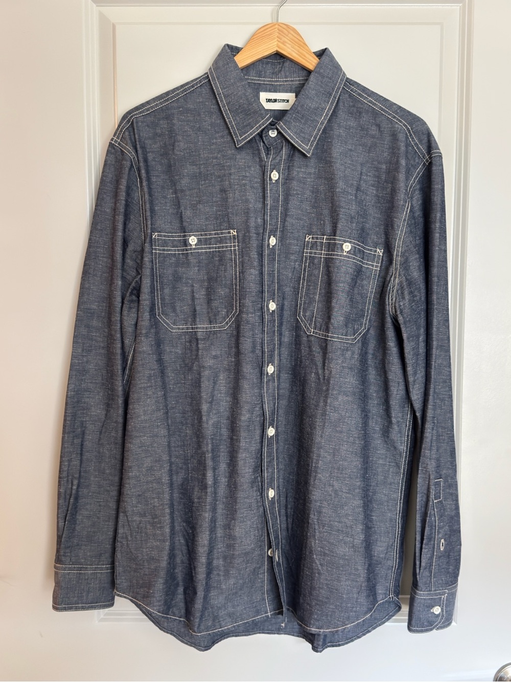 Taylor Stitch Men's Rinsed Indigo Nep Utility Shirt